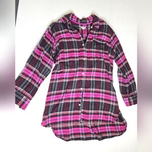 DKNY Flannel Tee Shirt Dress